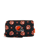 NFL RFID Front Zip Wristlet - Cleveland Browns Bandana - Swatch Image