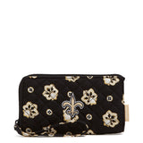 NFL RFID Front Zip Wristlet - New Orleans Saints Bandana - Swatch Image