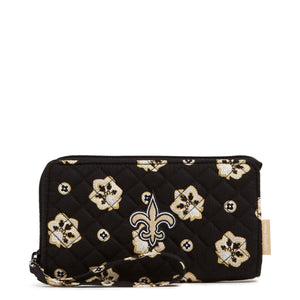 NFL RFID Front Zip Wristlet - New Orleans Saints Bandana - Swatch Image