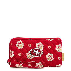 NFL RFID Front Zip Wristlet - San Francisco 49ers Bandana - Swatch Image