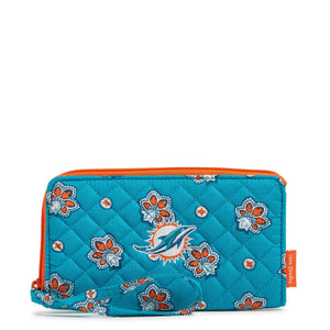 NFL RFID Front Zip Wristlet - Miami Dolphins Bandana - Swatch Image
