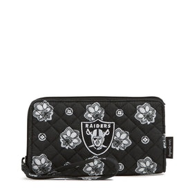 NFL RFID Front Zip Wristlet-Las Vegas Raiders Bandana-Image 1-Vera Bradley