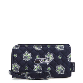 NFL RFID Front Zip Wristlet-Seattle Seahawks Bandana-Image 1-Vera Bradley