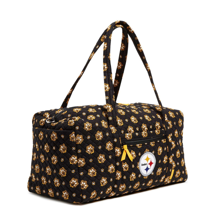 NFL Large Travel Duffel Bag-Pittsburgh Steelers Bandana-Image 3-Vera Bradley