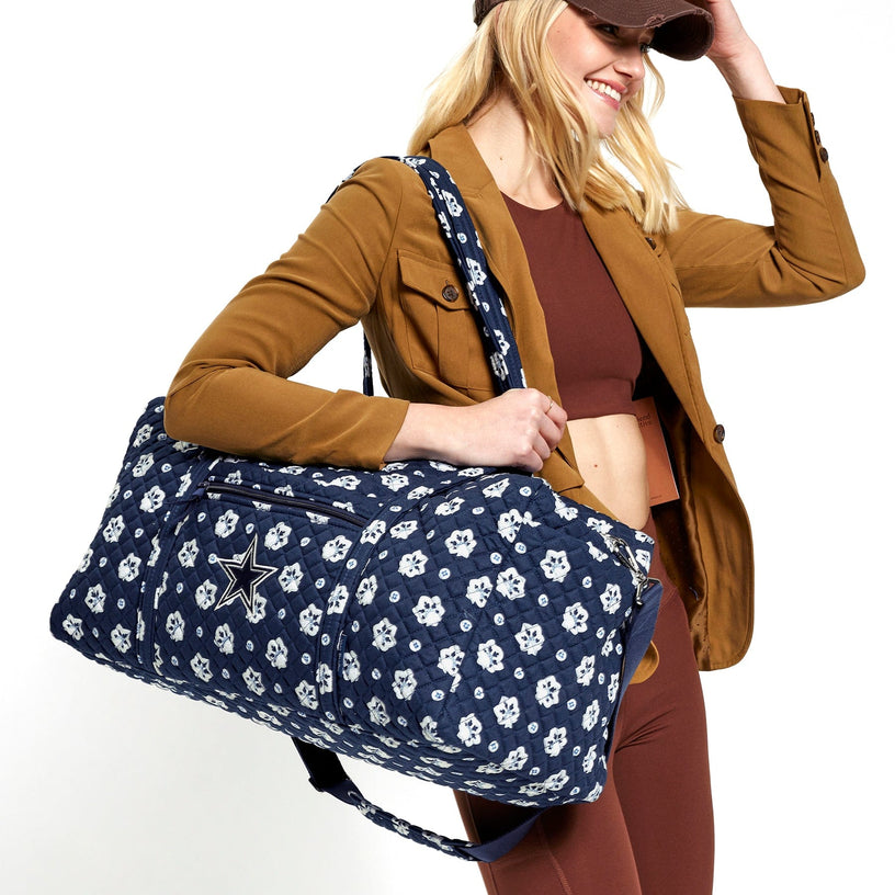 NFL Large Travel Duffel Bag-Dallas Cowboys Bandana-Image 1-Vera Bradley