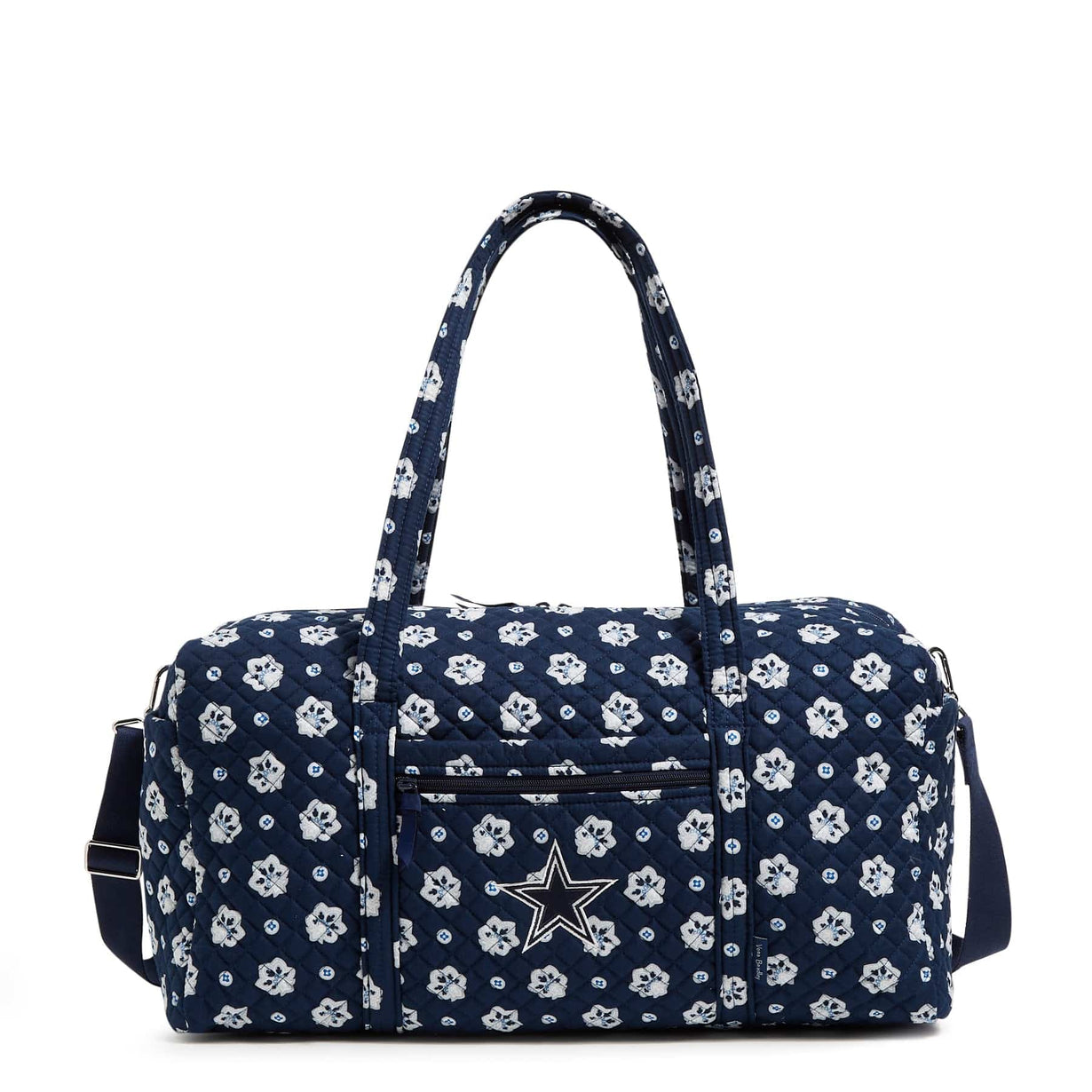 Large patterned duffel bag with Dallas Cowboys logo
