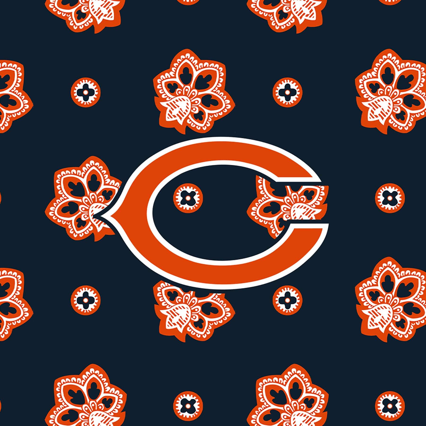 NFL Large Travel Duffel Bag-Chicago Bears Bandana-Image 5-Vera Bradley