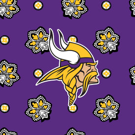 NFL Large Travel Duffel Bag-Minnesota Vikings Bandana-Image 3-Vera Bradley