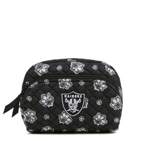 NFL Medium Cosmetic Bag-Las Vegas Raiders Bandana-Image 1-Vera Bradley