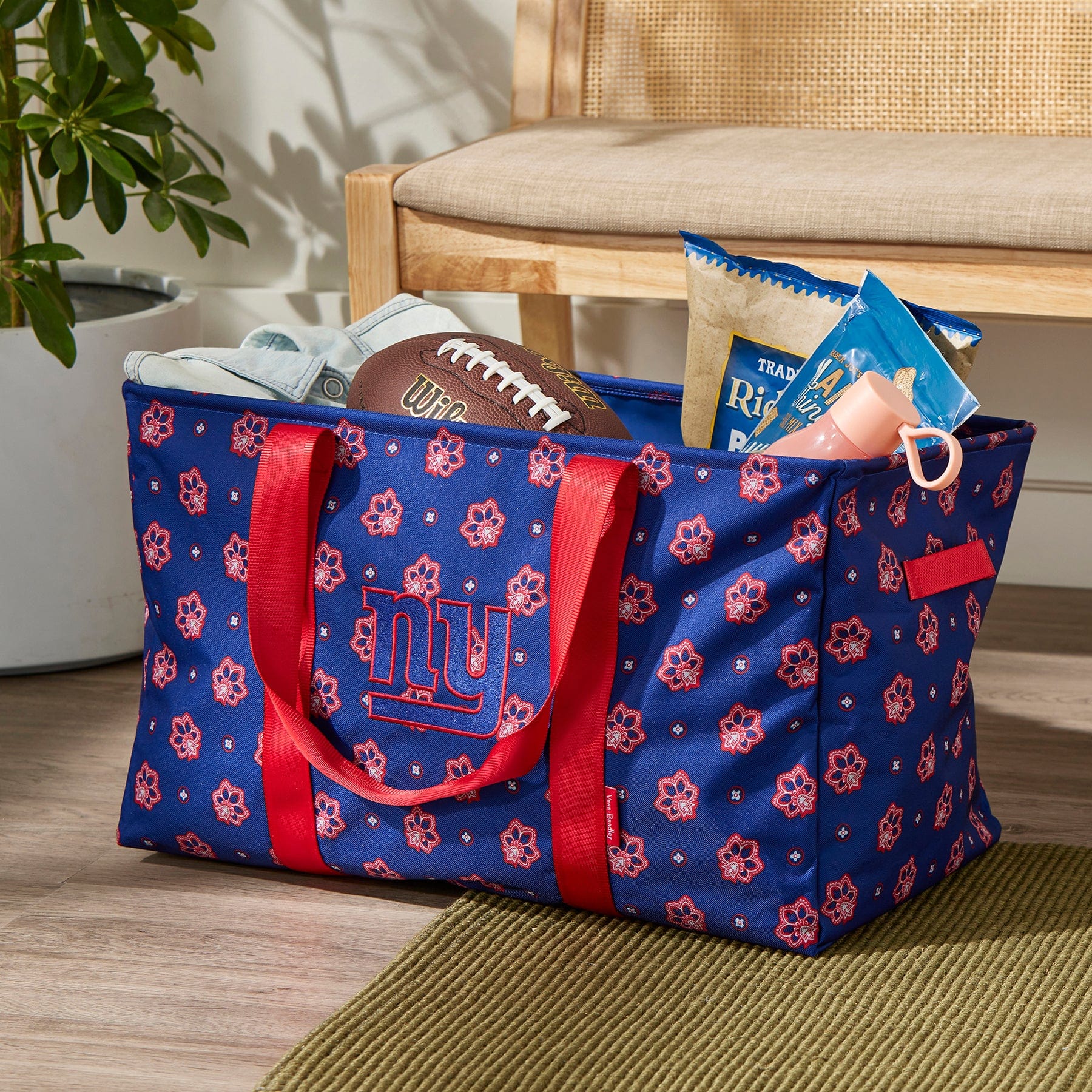NFL ReActive Large Car Tote-New York Giants Bandana-Image 1-Vera Bradley