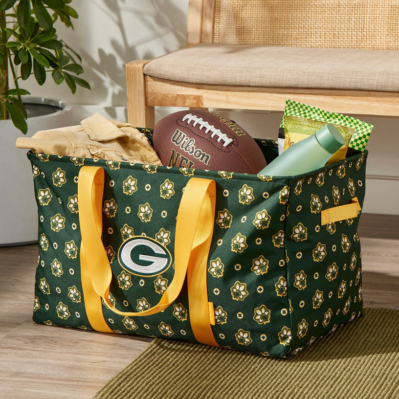 NFL ReActive Large Car Tote-Green Bay Packers Bandana-Image 1-Vera Bradley