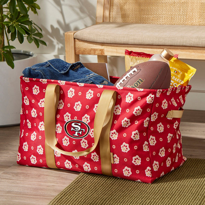 NFL ReActive Large Car Tote-San Francisco 49ers Bandana-Image 1-Vera Bradley