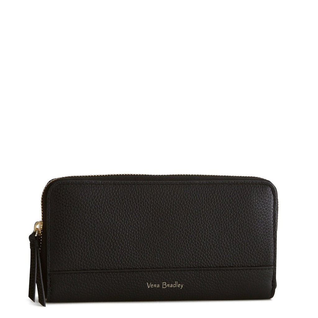 Black RFID Jordin Continental Wallet - Leather | Vera Bradley