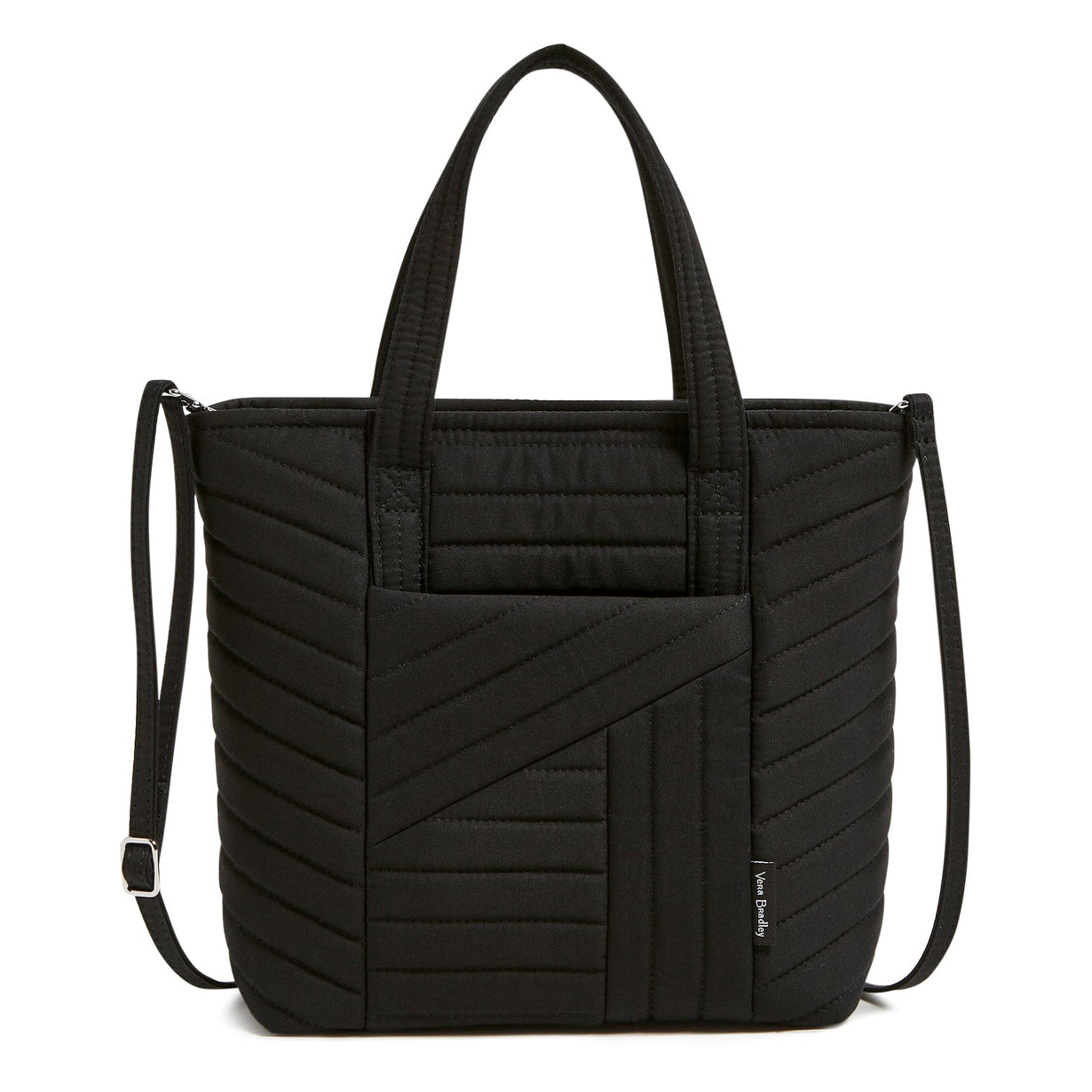 black quilted mini tote bag
