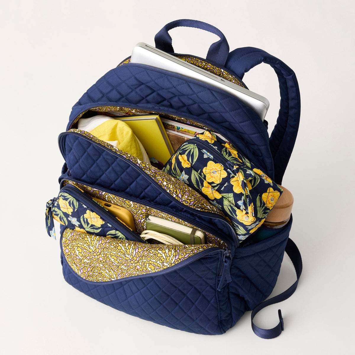 Vera Bradley - Bancroft Backpack - Daffodils in Premium Cotton Bancroft Backpack - Cotton | Vera Bradley main image 3