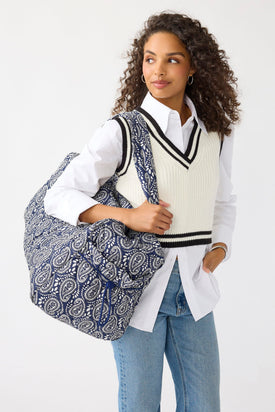 Large Original Duffel Bag - Waves Paisley - Image 2