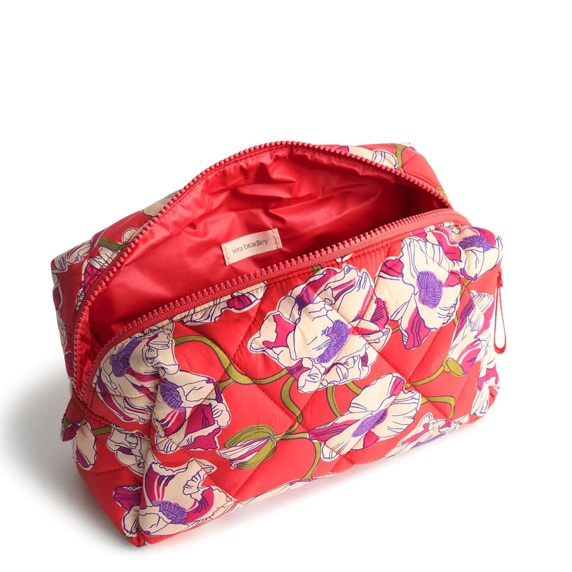 Large Cosmetic Bag-Swirling Poppies-Image 2-Vera Bradley