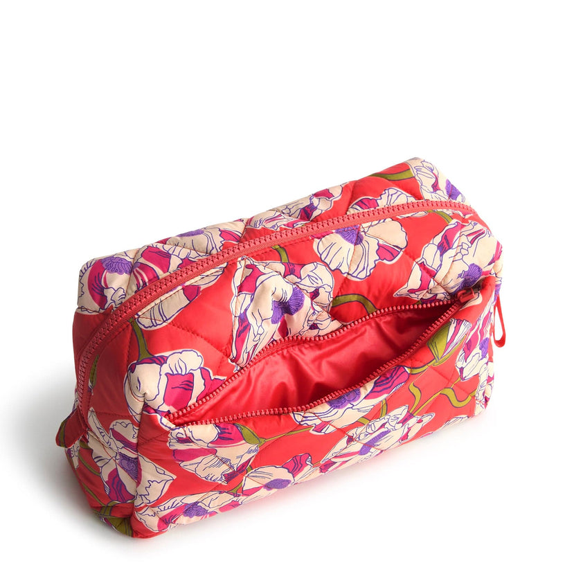 Large Cosmetic Bag-Swirling Poppies-Image 3-Vera Bradley