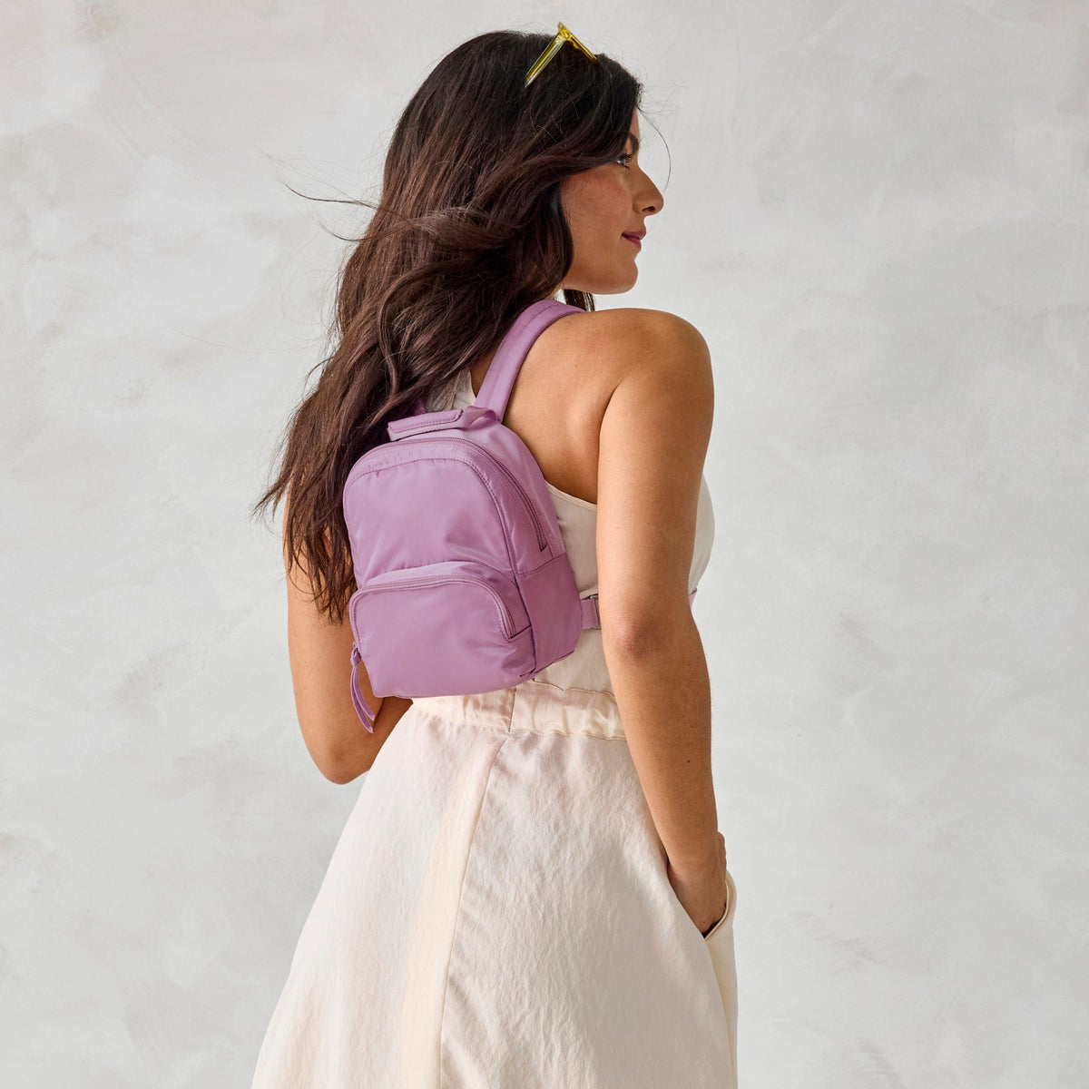 Vera Bradley Purple Nylon Backpack Mini Banbury Backpack - Nylon | Vera Bradley main image 2