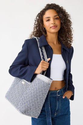 Hathaway Reversible Tote Bag - Rachel Ditsy Peacoat - Image 3