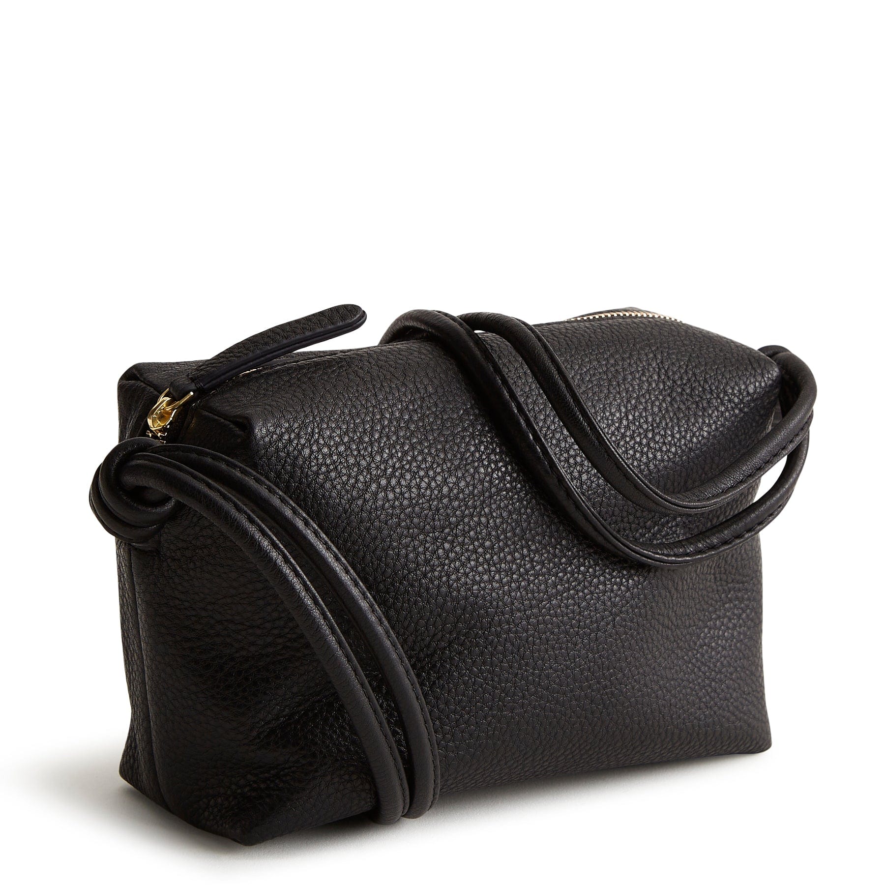black leather crossbody backpack Vera Bradley Blake Crossbody Bag in Leather Moonless Night