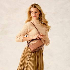 Roxbury Crescent Crossbody-Roasted Pecan-Image 2-Vera Bradley
