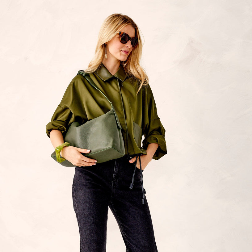 Marcelle Shoulder Bag-Bronze Green-Image 3-Vera Bradley