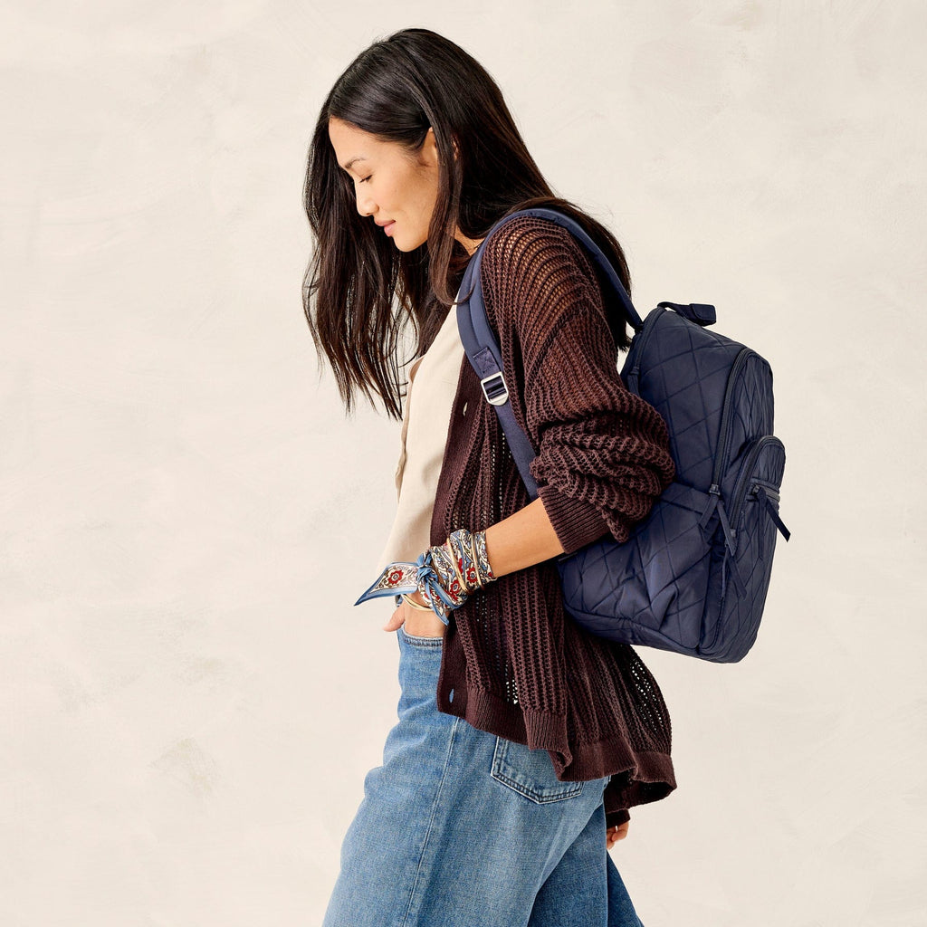 Vera Bradley Navy Commuter Backpack in Performance Twill Vera Bradley Navy Commuter Backpack in Performance Twill main image 4