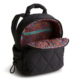 best mini backpack with side pocket womens Vera Bradley Small Banbury Backpack Women in Moonless Night Black