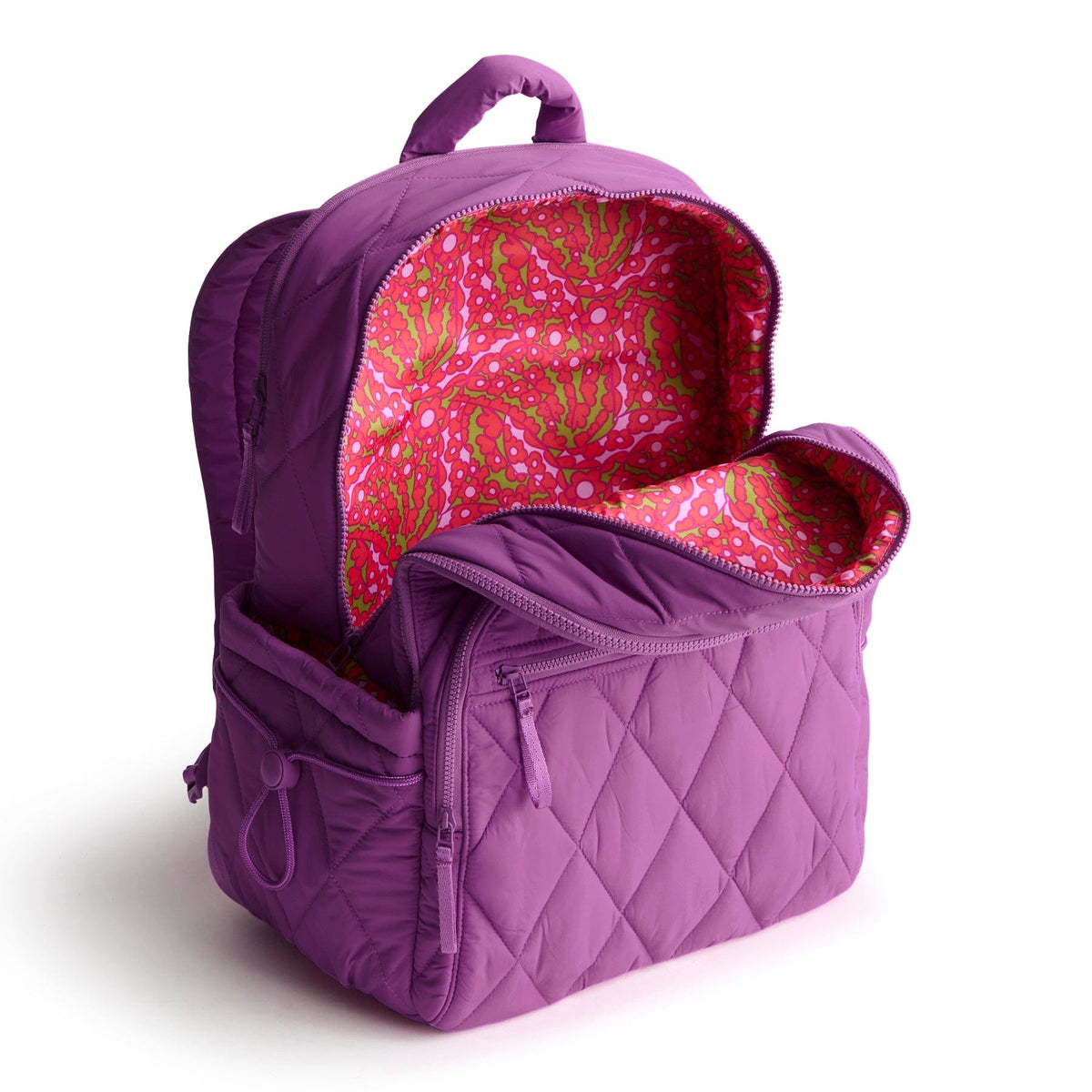 Vera Bradley large backpack in pink and purple Vera Bradley Large Campus Backpack Pink Purple Paisley  main image 3