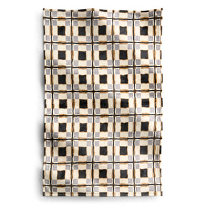 Plush Throw Blanket - Wavy Plaid Alloy - Swatch Image