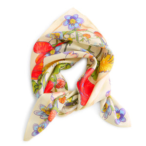 Square Silk Scarf - All the Pretty Wildflowers - Swatch Image