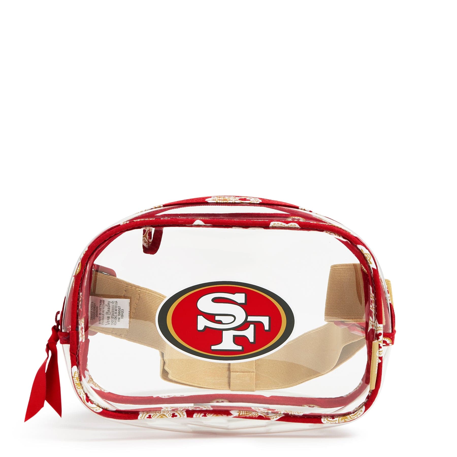 San Francisco 49ers NFL Clear Small Belt Bag Vera Bradley