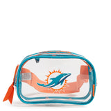 NFL Clear Small Belt Bag - Aqua/Orange Bandana with Miami Dolphins - Swatch Image