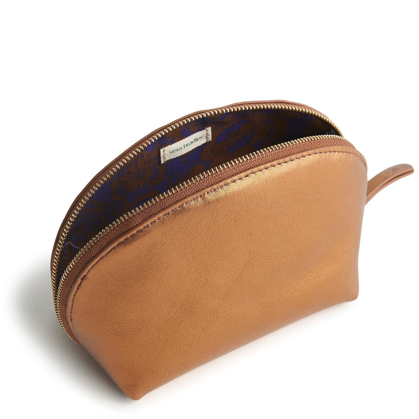 Mini Dome Cosmetic Bag-Bronze Metallic-Image 2-Vera Bradley