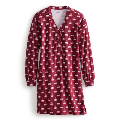 women cotton dress Henley Night Dress - Cotton