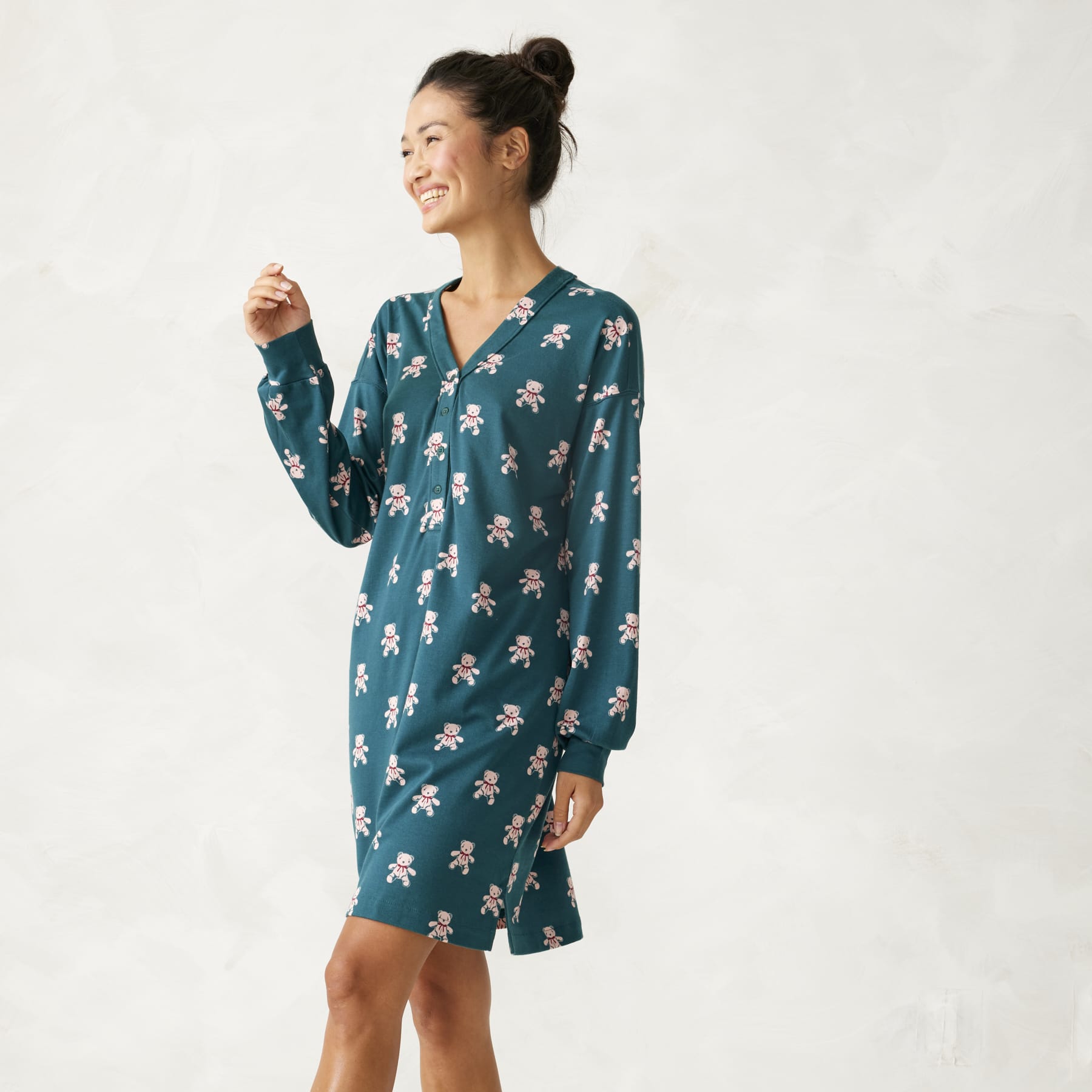 pajama dress Maddie Silk Nightdress In Ivory