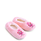 Fleece Slipper Socks - Melissa Ditsy Pink / Large - Swatch Image