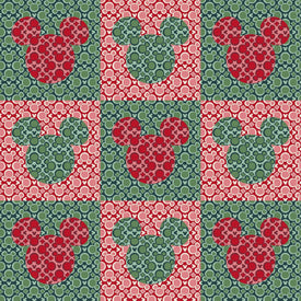Disney Plush Throw Blanket-Mickey Mouse Kaleidoscope Holiday-Image 3-Vera Bradley