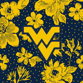 Small Vera Tote-Classic Navy with West Virginia University-Image 2-Vera Bradley