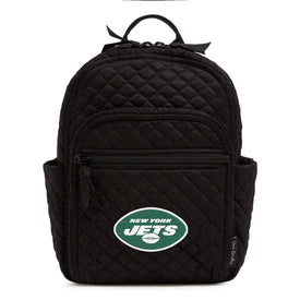 Small Backpack-Black with New York Jets-Image 1-Vera Bradley
