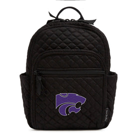 Small Backpack-Black with Kansas State University-Image 1-Vera Bradley