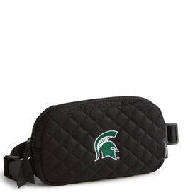 Mini Belt Bag-Black with Michigan State University-Image 1-Vera Bradley