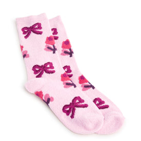 Fleece Socks - Melissa Ditsy Pink - Image 1
