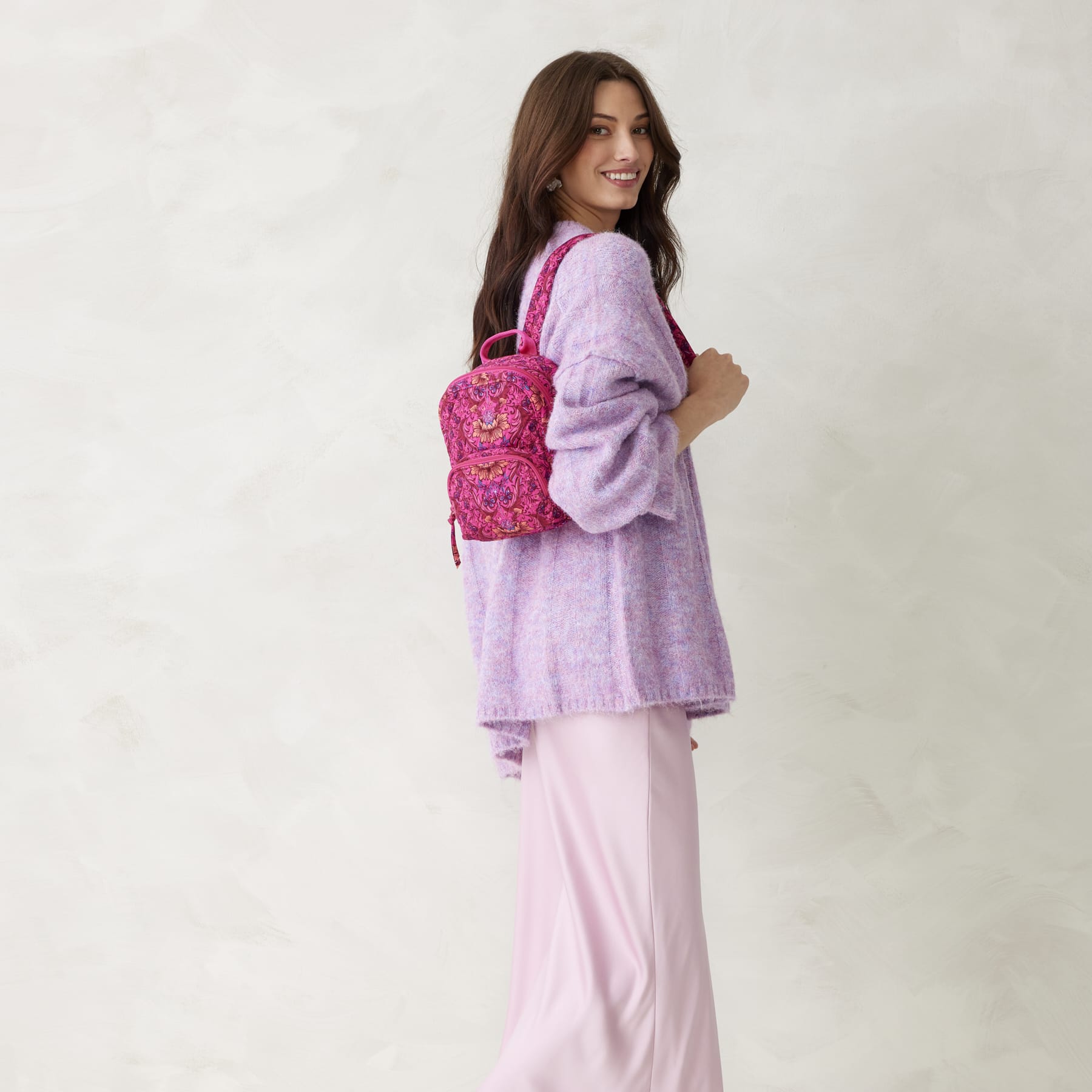 Vera Bradley Wicked Mini Banbury Backpack Women in She's So Good Pink