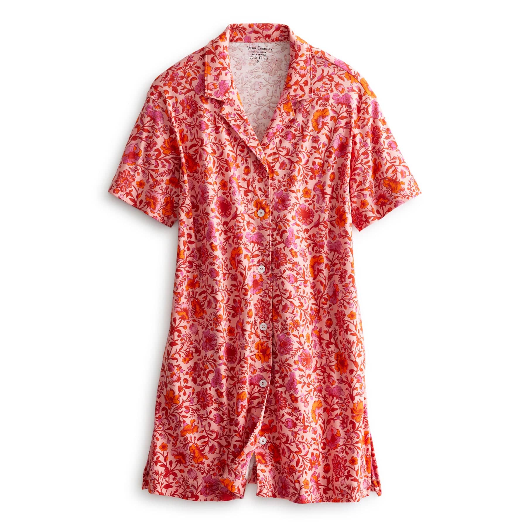knee length dresses for ladies Button-Down Night Dress - Cotton