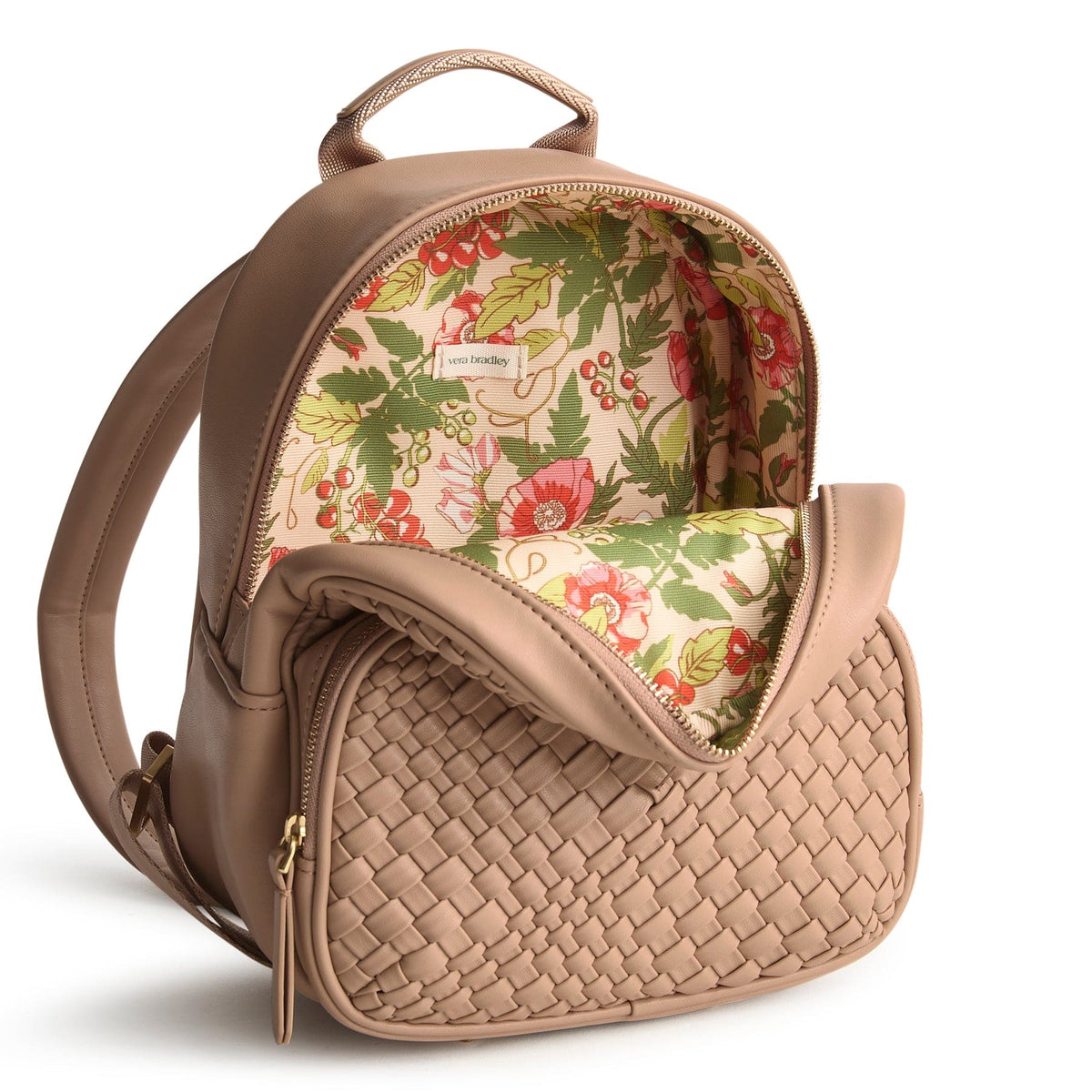 Vera Bradley Brown faux Leather Backpack s-l1200.jpg main image 4