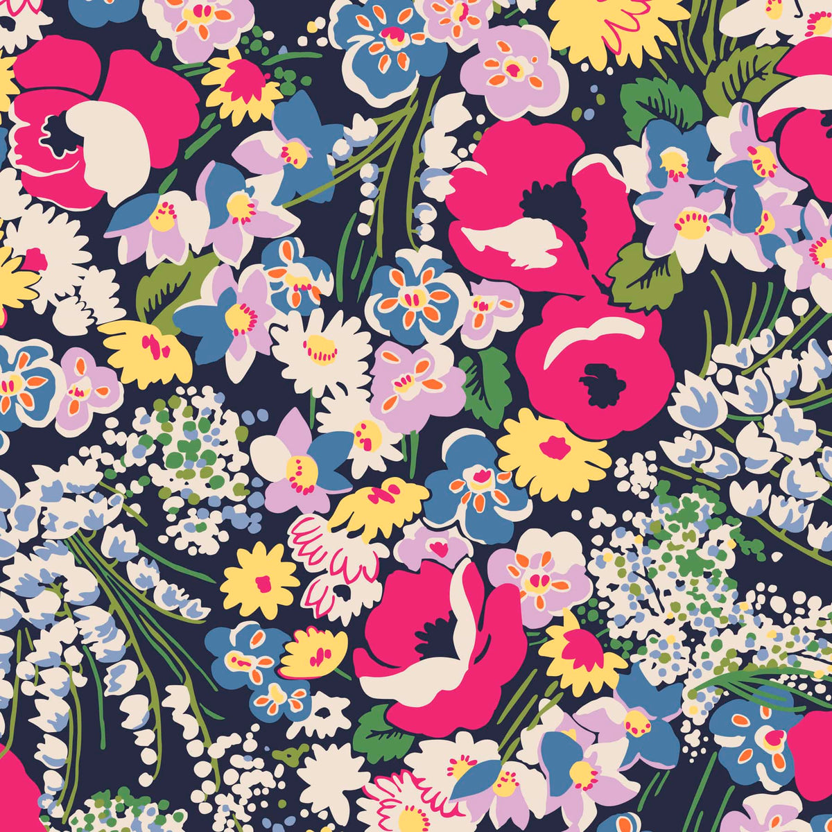 Beaded floral pattern close-up