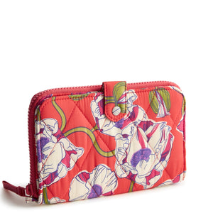 Large Tab Wallet - Swirling Poppies - Swatch Image