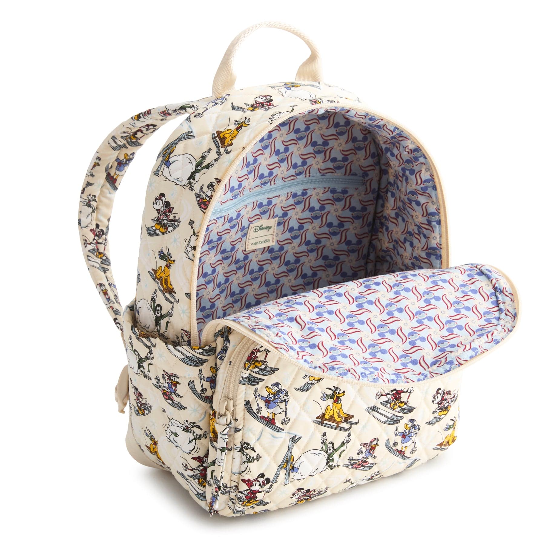 disney backpack mini Vera Bradley Disney Small Banbury Backpack : Downhill Skiing Mickey and Friends